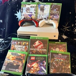 Xbox One S Console w/Controllers + Games